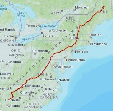 a map of the Appalachian Trail