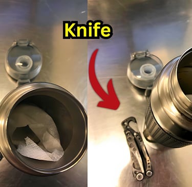 Knife in thermos