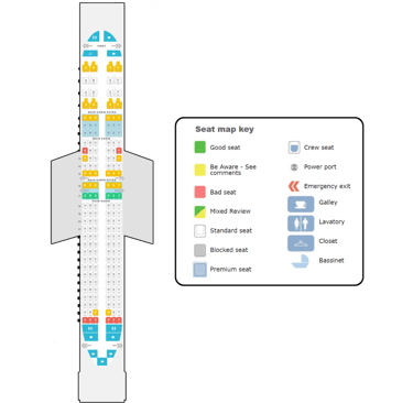 SeatGuru color-coded seat map – it makes everything click instantly!