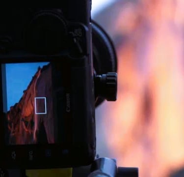 a camera taking a photo