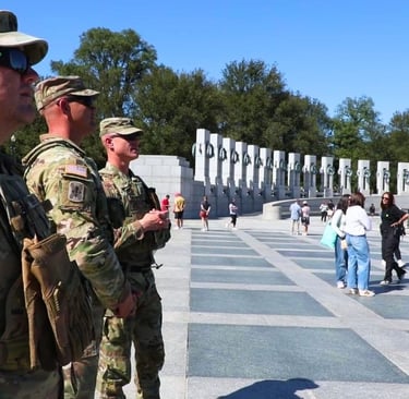 Washington DC Troop Deployment by President Donald Trump 2025