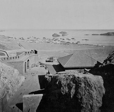 View from Crater Pass over Somalipura and Maalla in Aden, South Arabia