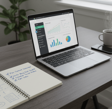 checklist and blue prints