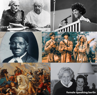 Pictures of powerful women through history.