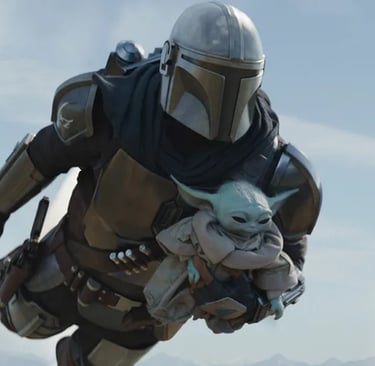 The Mandalorian and Grogu take flight