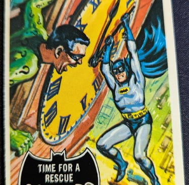 Vintage Topps Batman trading card from 1966