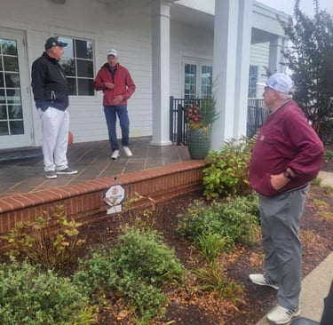 Jeff Lindley, Jeff Paniati, Bob Rupert at Bear Trap Dunes club house