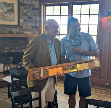 Jeff Lindley accepting SGO award from Luis Coirrea