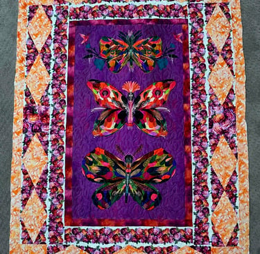 quilted butterfly panel