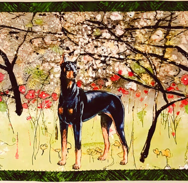 doberman wall art