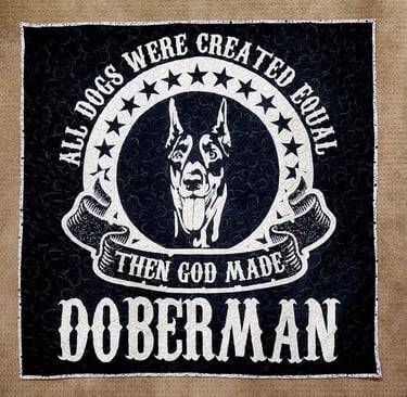 doberman vet themed quilt