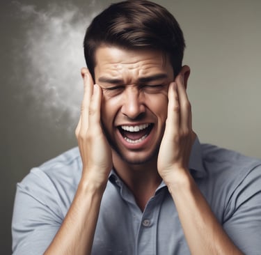 Man with dreadlocks working on a laptop at a desk.