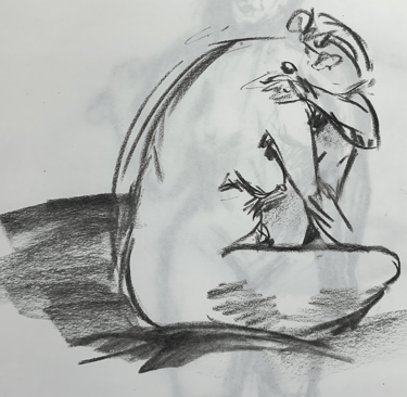 Female figure 1, Charcoal, 2024