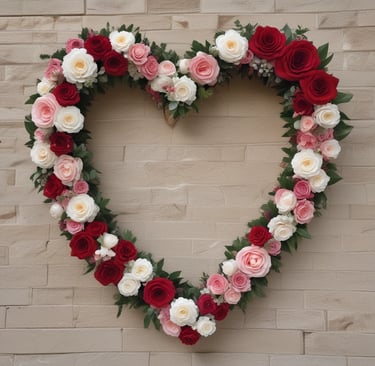 A vibrant flower arch framing a couple's joyful proposal moment by the ocean.