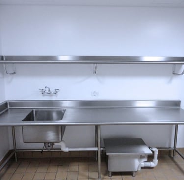 meson en acero inoxidable y trampa de grasa