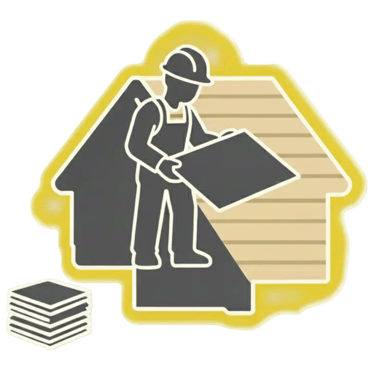 Worker doing a new roof installation