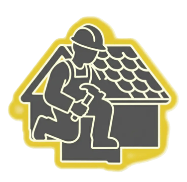 Worker on a roof repair job