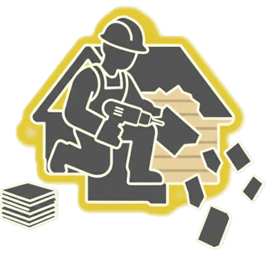 man working on a roof replacement