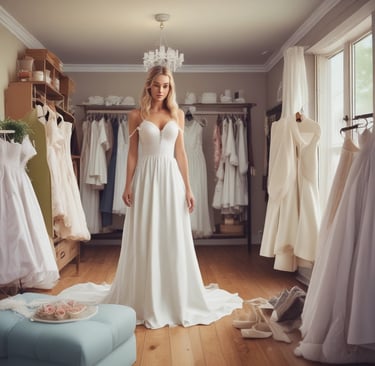 a black and white photo of a bride and groom
