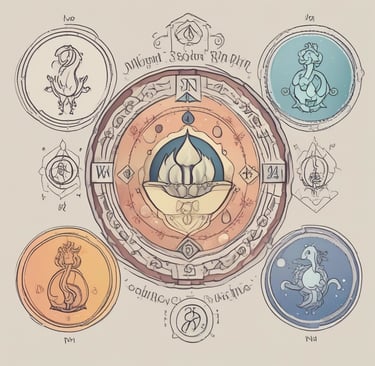 A serene scene of two shadows merging at sunset, illustrating alignment and harmony.