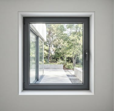 Ventana oscilobatiente de aluminio de diseño minimalista, Murcia