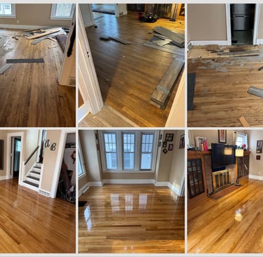 Refinished red oak hardwood floors