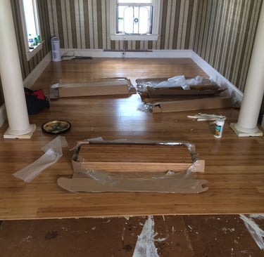 Pre-finished hardwood floor installation