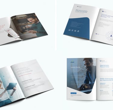 Impressos Alterdata, diagramação e tratamento fotográfico.