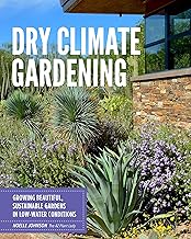 Dry Climate Gardening book cover featuring drought-tolerant succulents and desert landscaping plants.