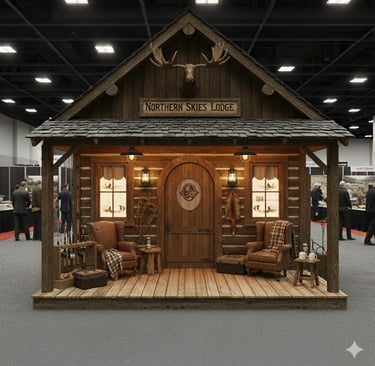 Custom trade show booth (Log Cabin)