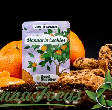 Geschmack, den man sehen kann Diese Produktaufnahme der Mandarin Cookies Samen von Seed Supplier erweckt das Aroma zum Leben.