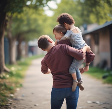 A close-up of an engraved wooden cutting board with delicate pastel decorations on a kitchen counter.