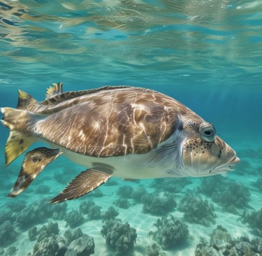 An epic view of the reef line where gamefish dart in the deep blue water off the Belize coast.