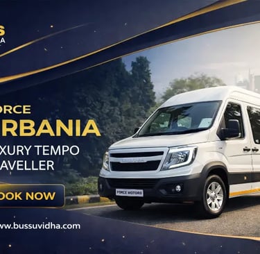 Force Urbania luxury tempo traveller on rent in Delhi for comfortable group travel, corporate trips 