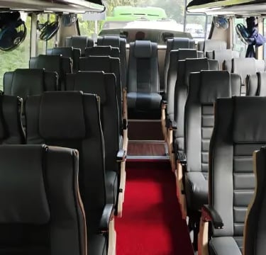 35 seater luxury bus interior for medium size groups in Delhi NCR
