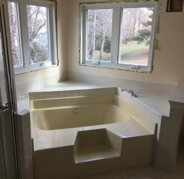 outdated bathtub