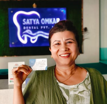 Patient with warranty card 