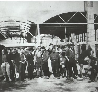 Trabajadores forzados de la Base de Submarinos de Saint-Nazaire que residían en el Campo Franco