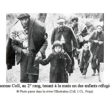 Imagen mal ubicada en la prensa de Thomas Coll con el niño amputado