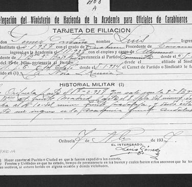 Diploma de Oficial de Carabinero de Luis Gómez Castaño
