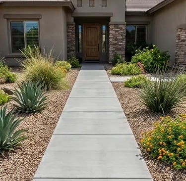 Walkway with clean landscape in Queen Creek, AZ