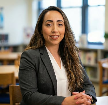 Retrato profissional de Julie Granata, especialista em Neuropsicopedagogia e Terapia ABA.