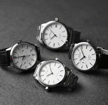 A collection of assorted vintage watches displayed on a velvet cloth.