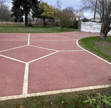 Parking en béton drainant