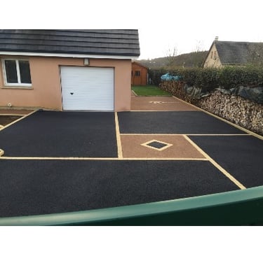 Parking en béton drainant