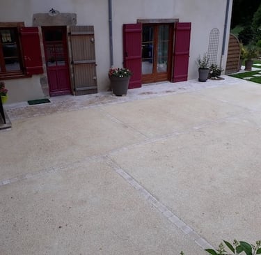 Béton drainant ton pierre