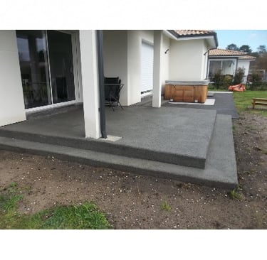 terrasse en béton drainant