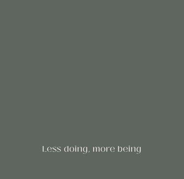 Minimalist editorial hero image with simple text on a muted green-grey background