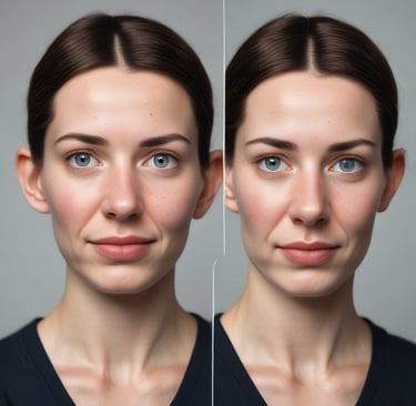 Close-up of a woman's ear showing correction of prominent ears with natural contour.