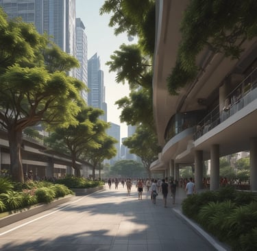 A modern interior space that harmonizes with nature through design.